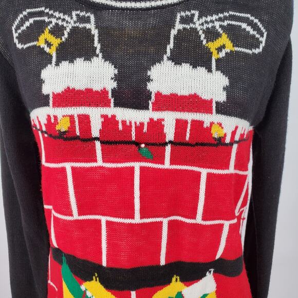 Born Famous Womens XL Christmas Sweater Dress Lights Up Pre-Owned‎ - Picture 4 of 9